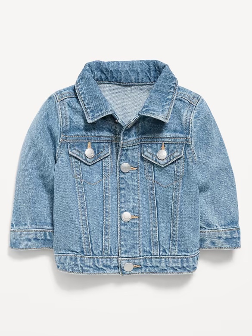 Old Navy Light Blue Kids Denim Jacket - Unisex Trucker Jean Jacket for Baby